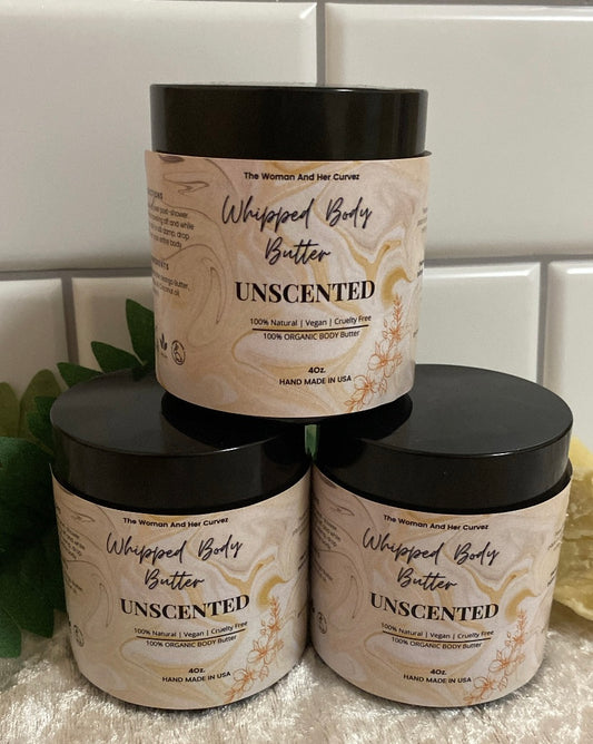 Unscented Whipped Body Butter Bundle of 3.